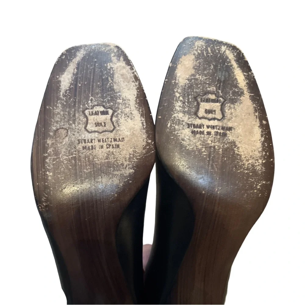 STUART WEITZMAN black Nappa heels - 9.5 - Picture 6 of 6